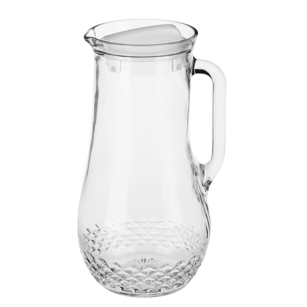 Кувшин "Крист" с пластиковой крышкой, 1,2л, стекло, арт.№ 878-515