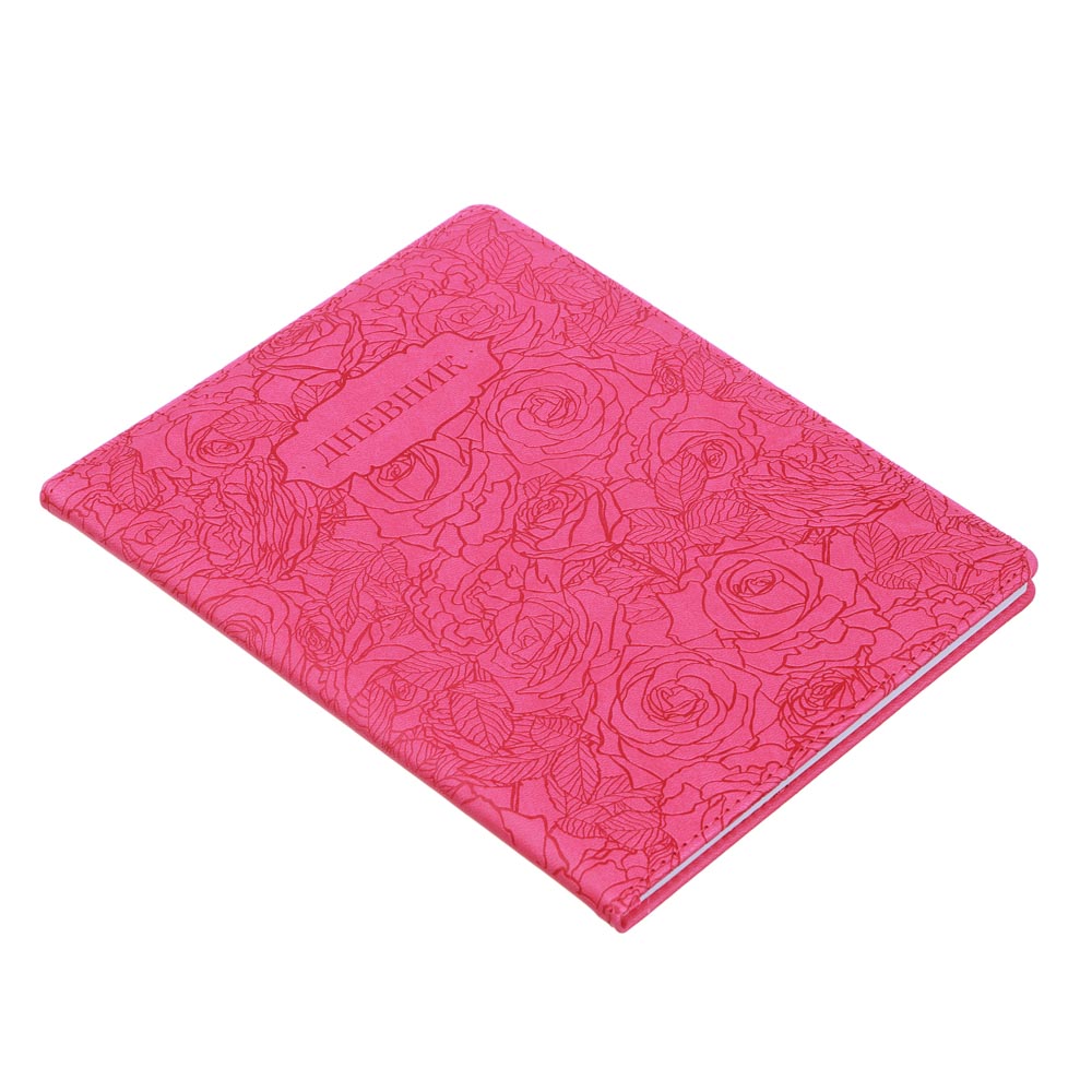 Дневник шк., А5+ (20,8*16,5см), 48л., "Цветочки", тв.обл. с поролоном, иск.кожа, тиснение, закл., арт.№ 564-056