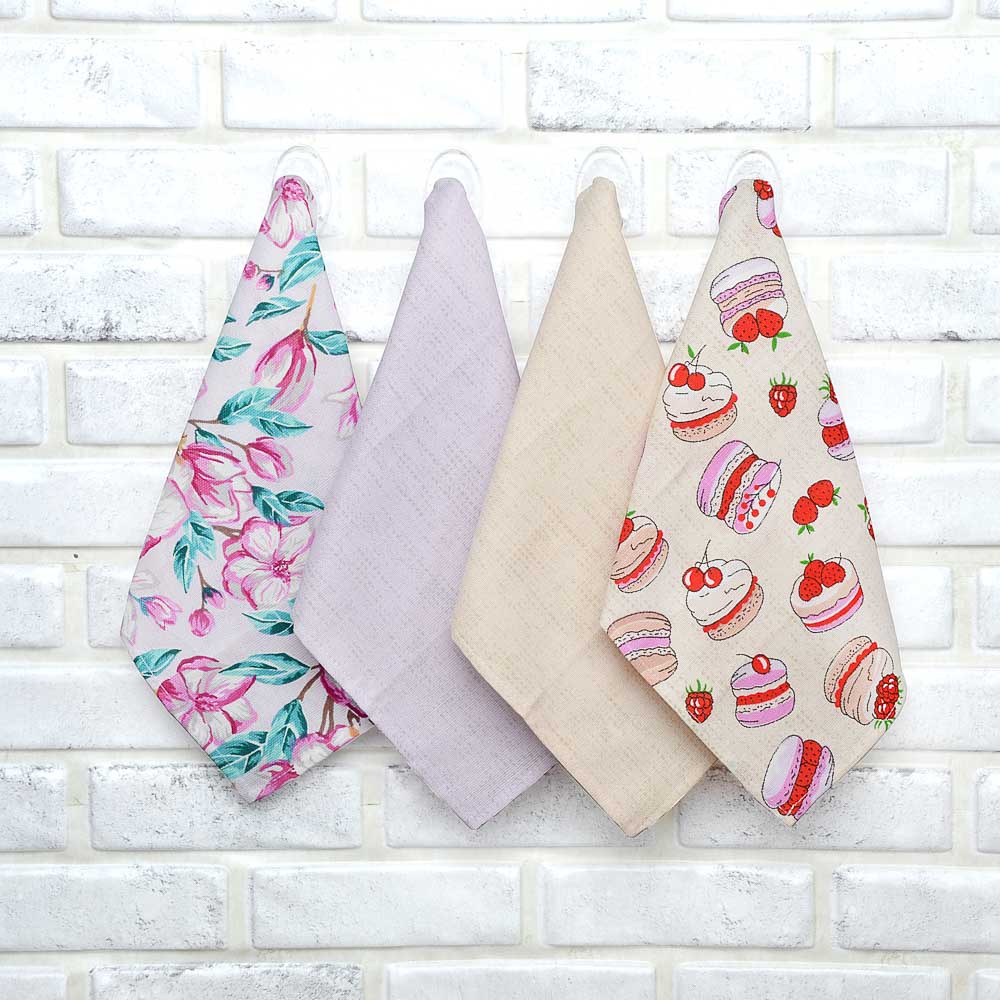 PROVANCE Полотенце кухонное, рогожка, 100% хлопок, 30х50см, "Стиль", 4 дизайна, арт.№ 434-080