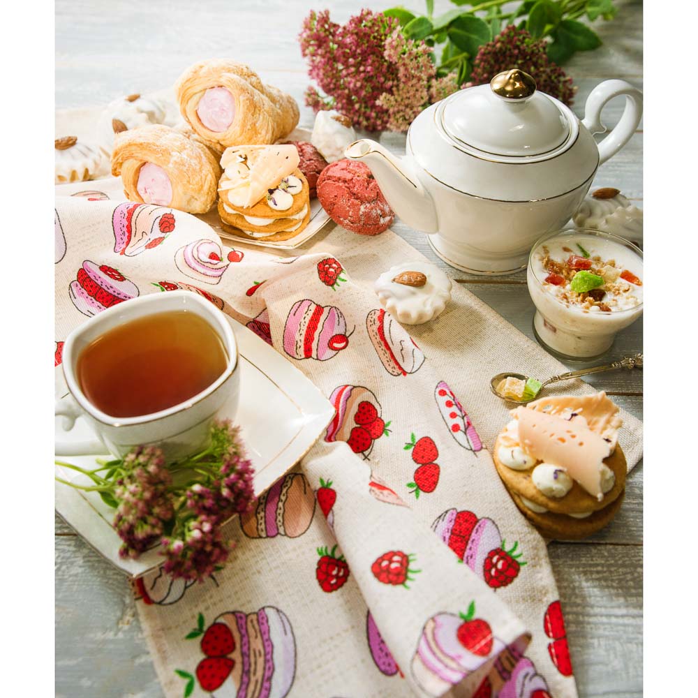 PROVANCE Полотенце кухонное, рогожка, 100% хлопок, 30х50см, "Стиль", 4 дизайна, арт.№ 434-080