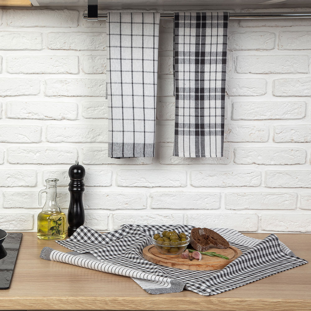 PROVANCE Комплект полотенец кухонных 4шт, 75% хлопок, 25% ПЭ 40х60см, "Классика", арт.№ 434-081