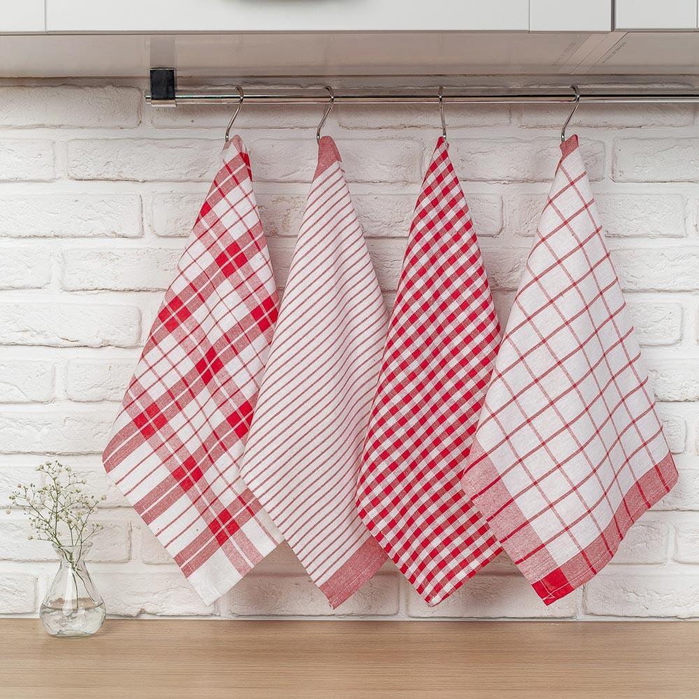 PROVANCE Комплект полотенец кухонных 4шт, 75% хлопок, 25% ПЭ 40х60см, "Классика", арт.№ 434-081