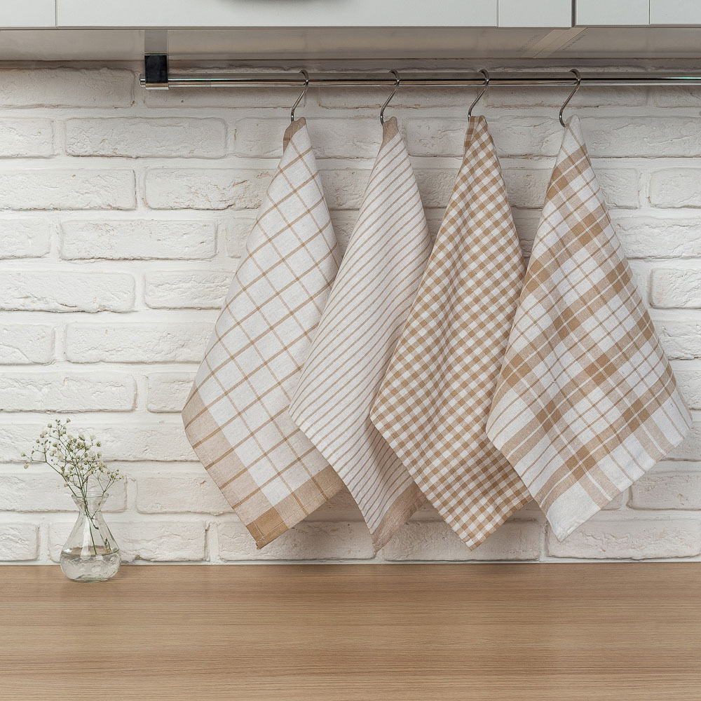 PROVANCE Комплект полотенец кухонных 4шт, 75% хлопок, 25% ПЭ 40х60см, "Классика", арт.№ 434-081