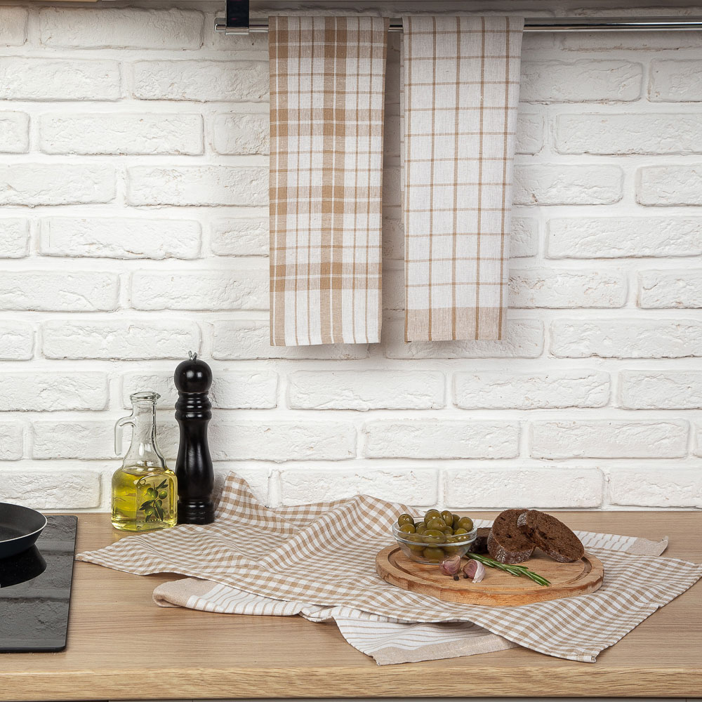 PROVANCE Комплект полотенец кухонных 4шт, 75% хлопок, 25% ПЭ 40х60см, "Классика", арт.№ 434-081