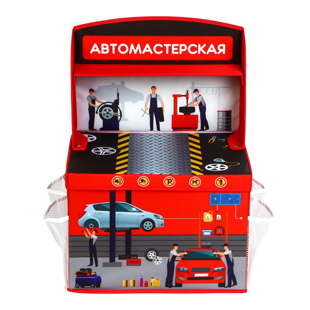 ИГРОЛЕНД Бокс модульный для хранения игрушек, полиэстер, картон, 40х30х28см, 2 дизайна, арт.№ 275-056