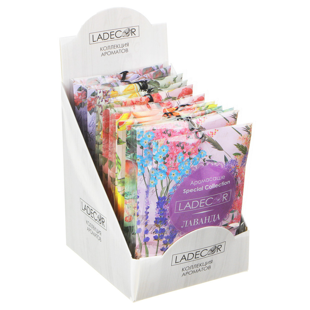 LADECOR Аромасаше Special Collection, 10гр, роза, яблоко, черника, грейпфрут, лаванда, лимон, арт.№ 425-173