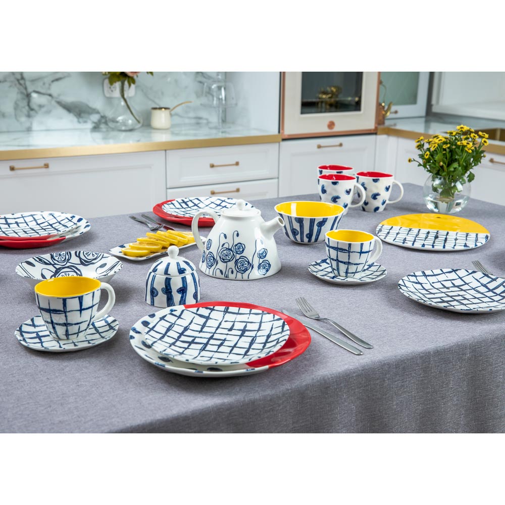 MILLIMI Индиго Тарелка подстановочная, 25х2,5см, в ассортименте, керамика, арт.№ 824-471