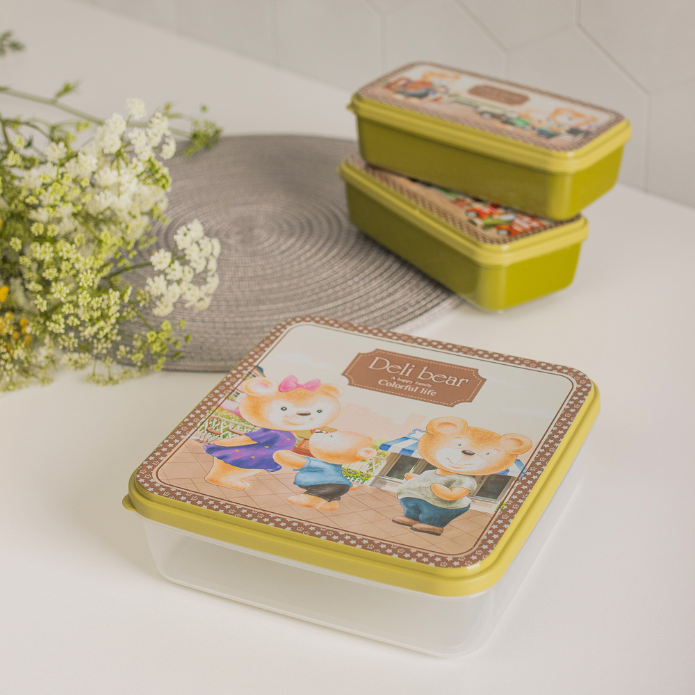 Набор контейнеров "Медвежата", 3шт, (1600мл, 2х450мл), полипропилен, арт.№ 829-202