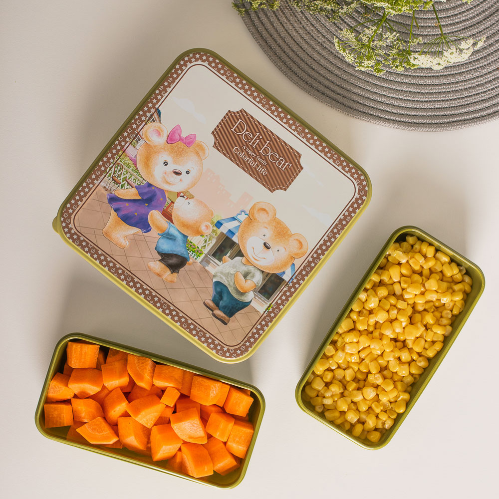 Набор контейнеров "Медвежата", 3шт, (1600мл, 2х450мл), полипропилен, арт.№ 829-202