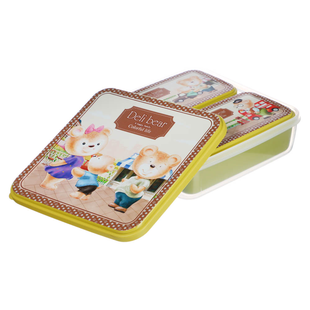 Набор контейнеров "Медвежата", 3шт, (1600мл, 2х450мл), полипропилен, арт.№ 829-202