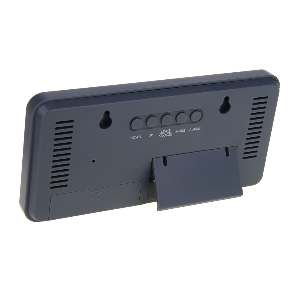 LADECOR CHRONO Будильник электронный, 16,5x1,5x8 см, АВС пластик, 3xAАA, оправа цвет серебро, арт.№ 529-308