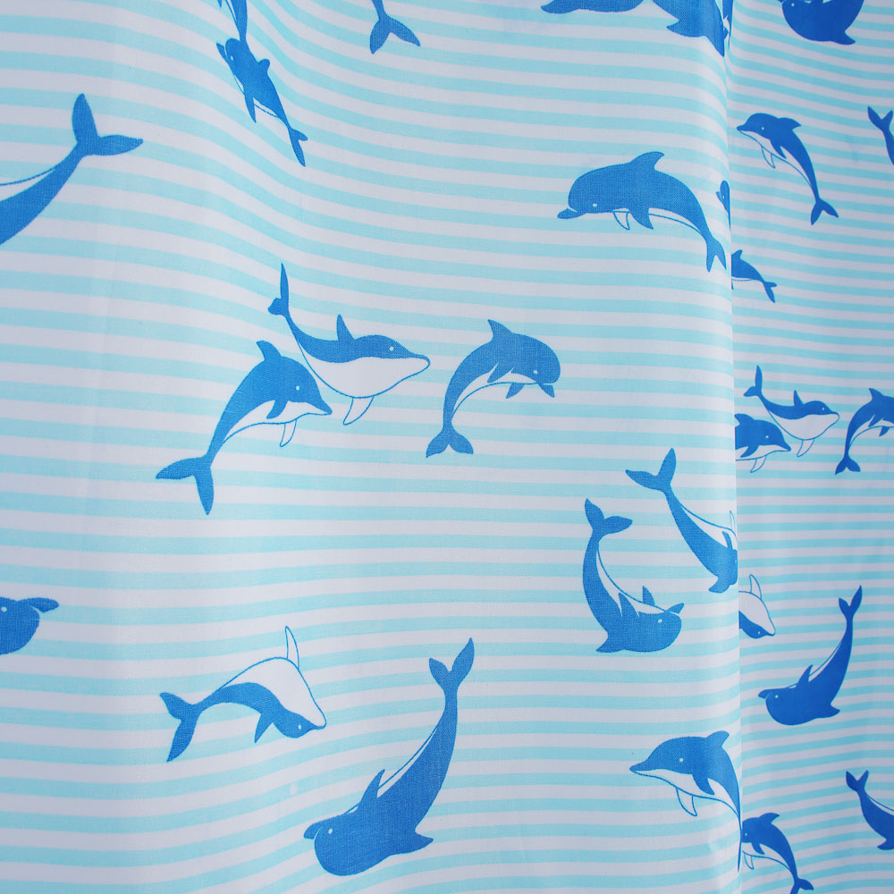 VETTA Шторка для ванной, полиэстер, 110 г/м2, 180х180см, "Дельфин", арт.№ 461-060