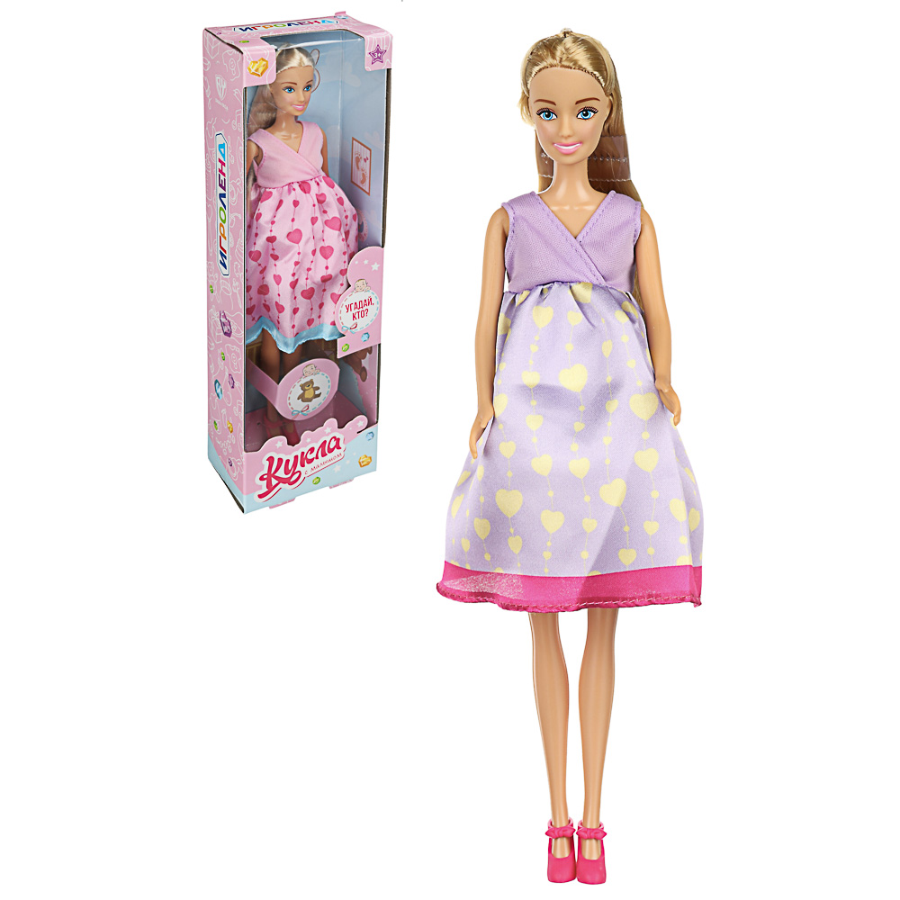 ИГРОЛЕНД Кукла с малышом, ABS, полиэстер, 10х32х5,5см, 2 дизайна, арт.№ 267-839