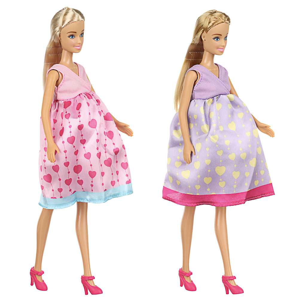 ИГРОЛЕНД Кукла с малышом, ABS, полиэстер, 10х32х5,5см, 2 дизайна, арт.№ 267-839