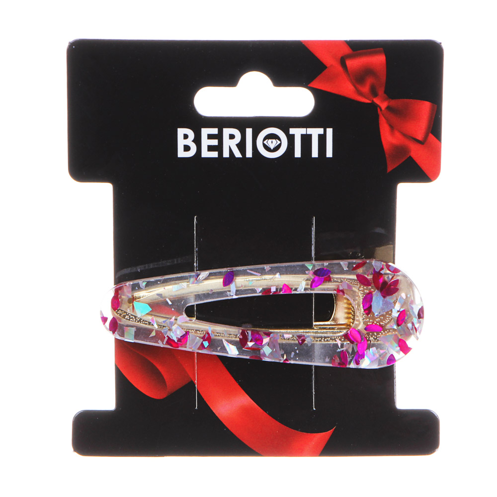 BERIOTTI Заколка-зажим для волос, сплав, акрил, 6,7см, 2 дизайна, арт.№ 321-322