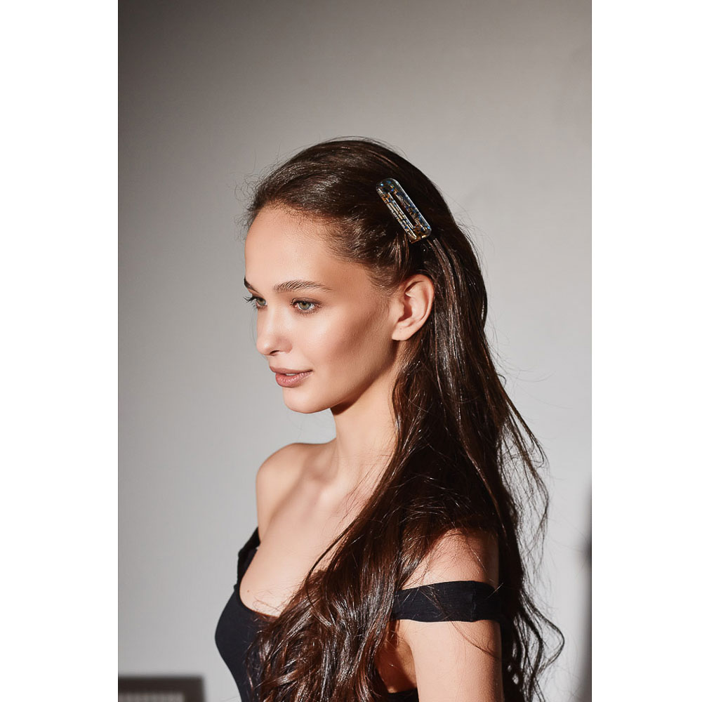 BERIOTTI Заколка-зажим для волос, сплав, акрил, 6,7см, 2 дизайна, арт.№ 321-322