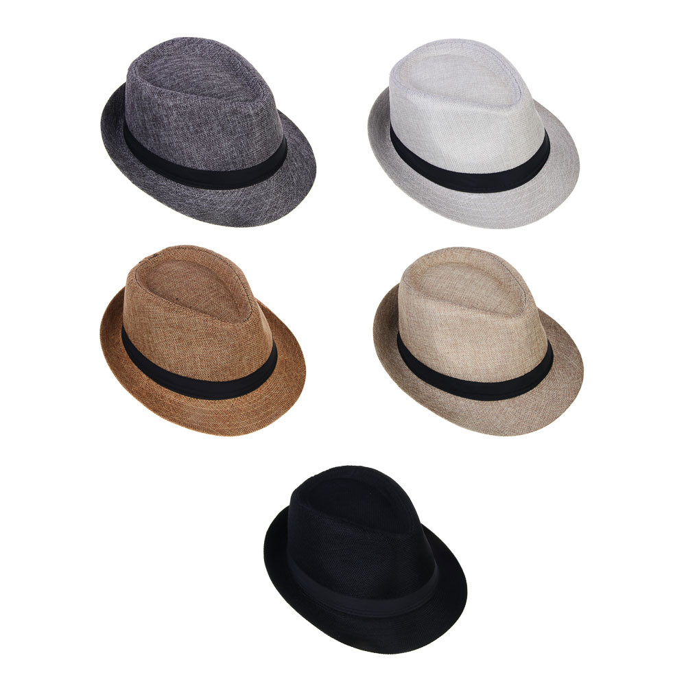 GALANTE Шляпа федора р-р 56-58, 100% целлюлоза, 5 цветов, арт.№ 314-015