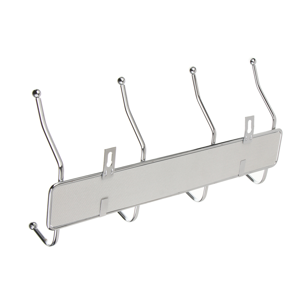 Вешалка настенная тм VETTA Мрамор, 4 крючка, цвет хром, арт.№ 465-001