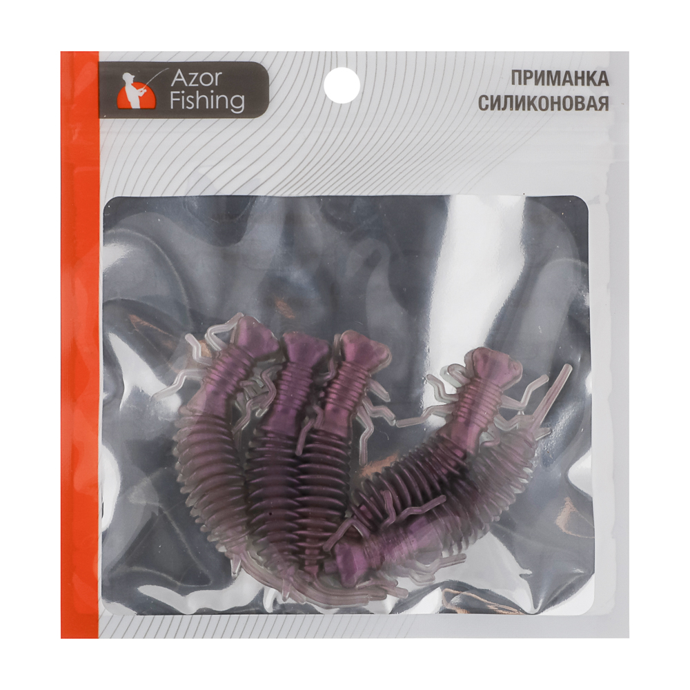Приманка силиконовая "Личинка стрекозы" тм AZOR FISHING, 8см, 5шт, 5 цветов, арт.№ 145-185