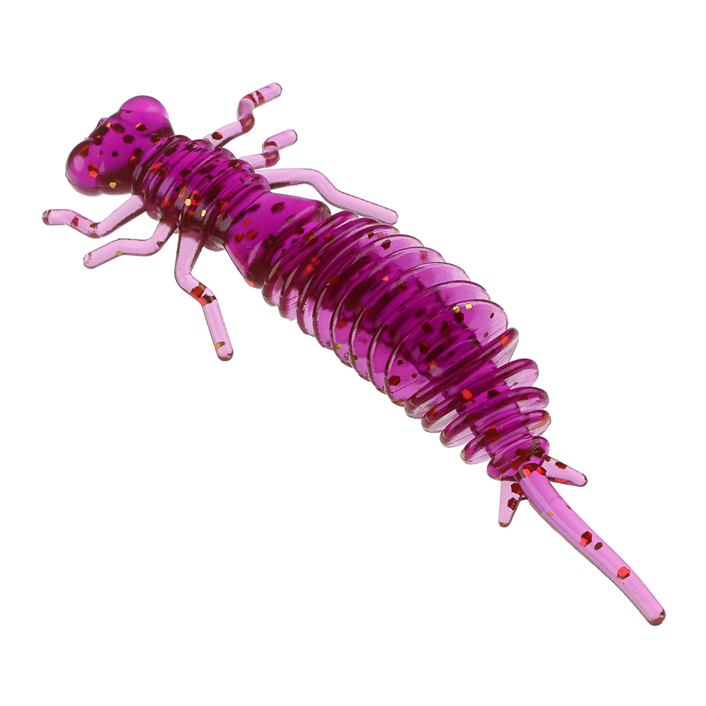 Приманка силиконовая "Личинка стрекозы" тм AZOR FISHING, 8см, 5шт, 5 цветов, арт.№ 145-185