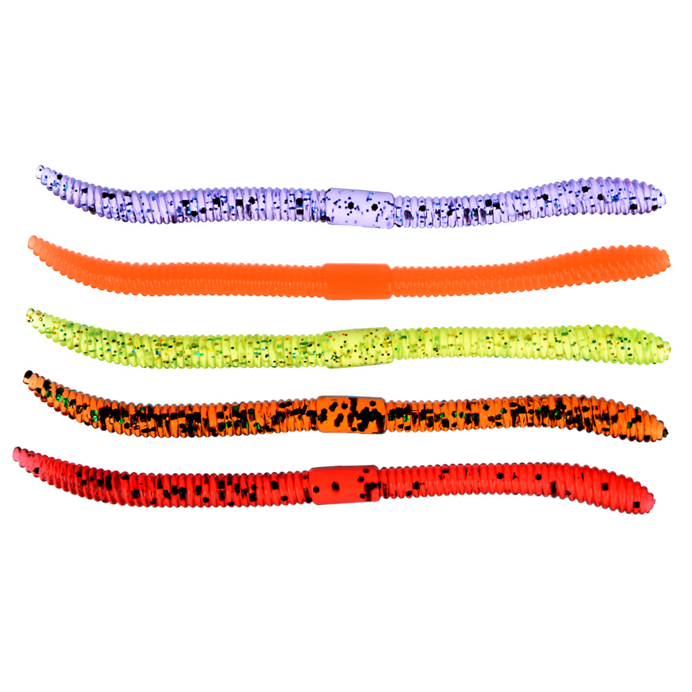 AZOR FISHING Приманка мягкая Червяк 4.0, силикон Премиум, 100 мм, 5 шт. в уп., микс цветов, арт.№ 145-088