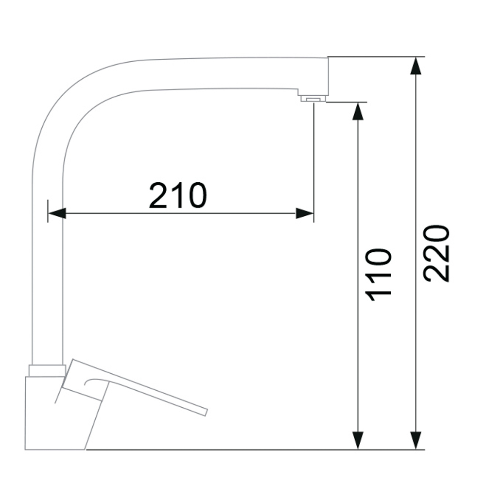 СоюзКран Смеситель для кухни, поворотный излив 25см, керам. картридж 40мм, хром, цинк, SK01-G131, арт.№ 566-390
