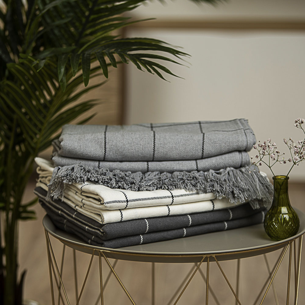 PROVANCE Сканди Плед 140х200см, 100% хлопок, 3 цвета, арт.№ 486-078