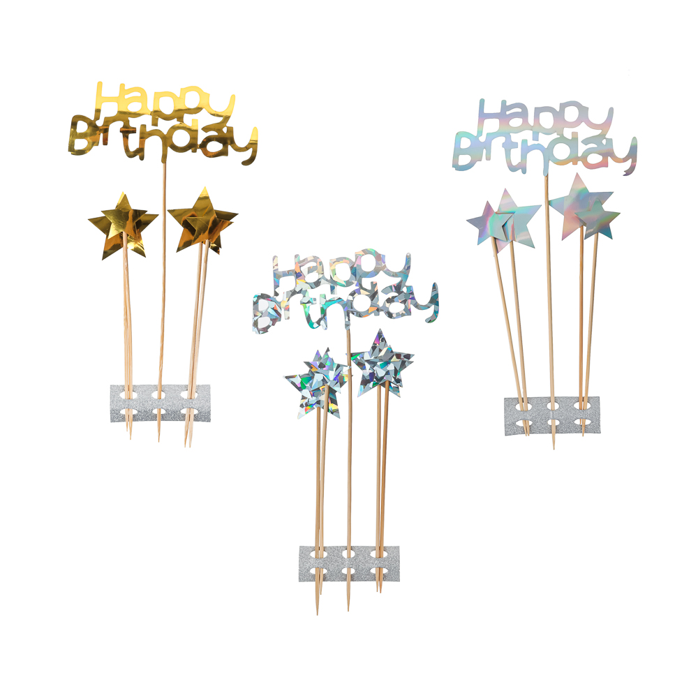 FNtastic Декор для праздничного стола, со звездами, бумага, 16-23 см, 3 цвета, арт 1, арт.№ 530-312