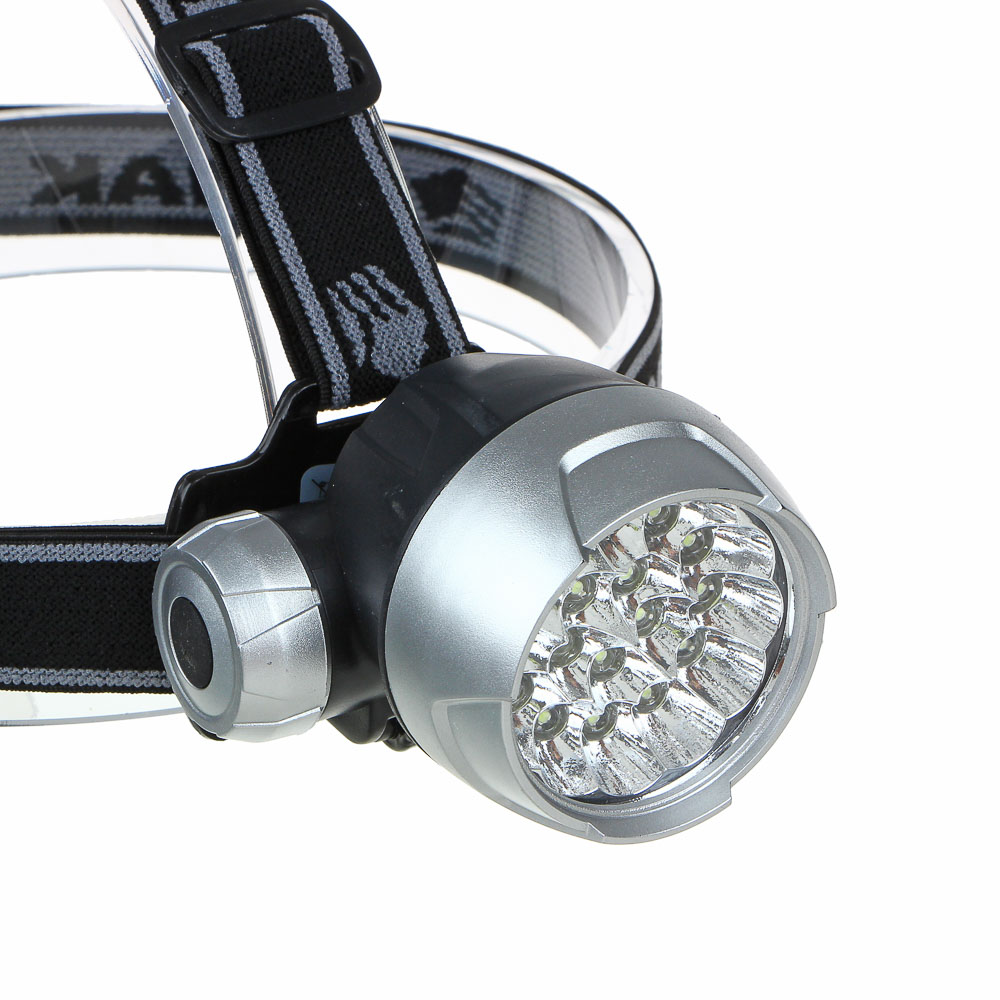 ЕРМАК Фонарь налобный 17 ярк. LED, 3xAAA, 7,6х5см, арт.№ 328-073