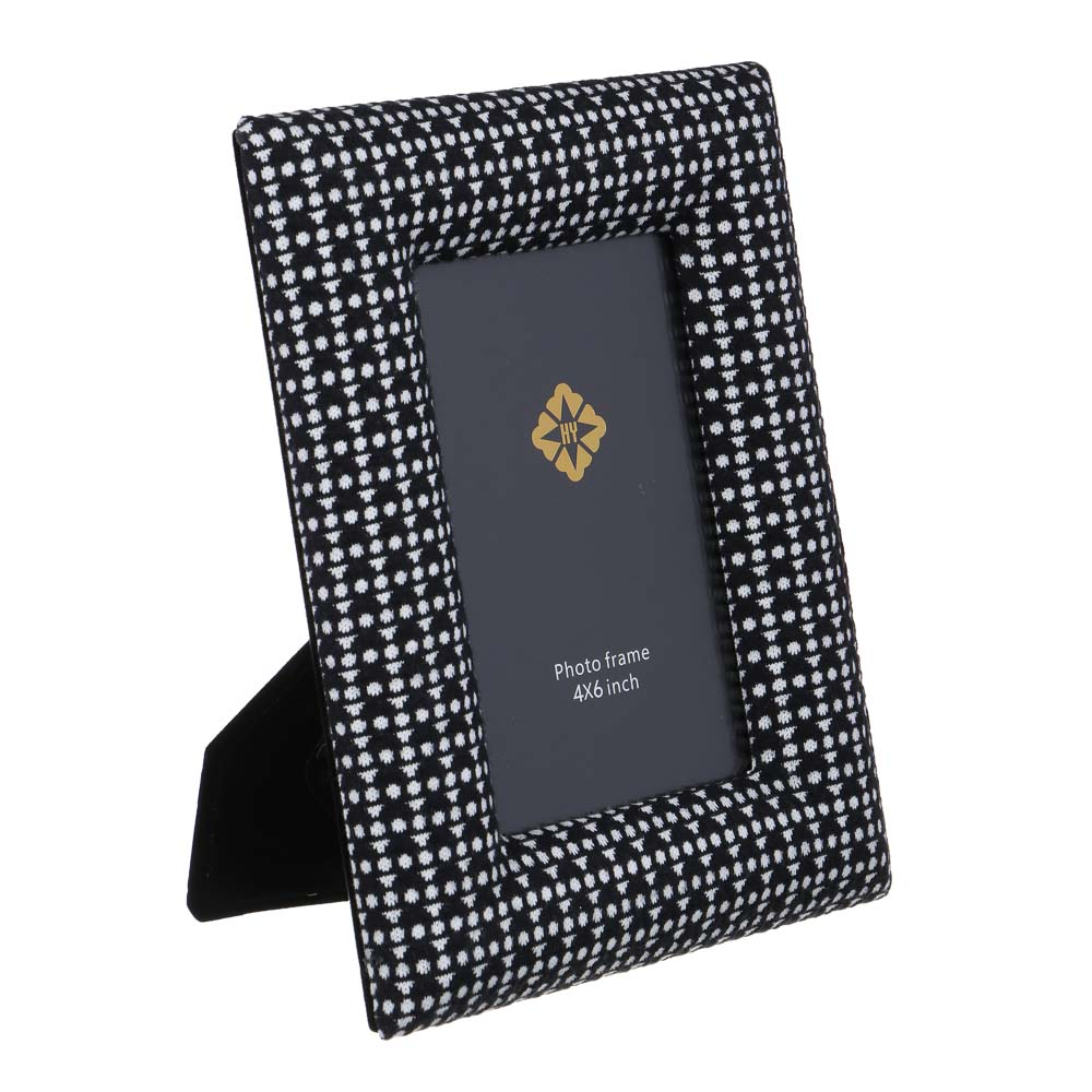 Фоторамка, внешняя рамка 21,5х16,5 см, размер фото 10x15 см, ткань, МДФ, арт.06-5, арт.№ 520-909