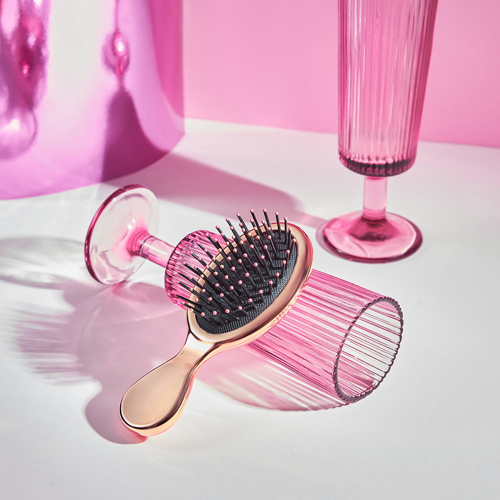 ЮНИLOOK Расческа массажная Глянец, пластик, 13,8х5,6см, розовое золото, арт.№ 319-181