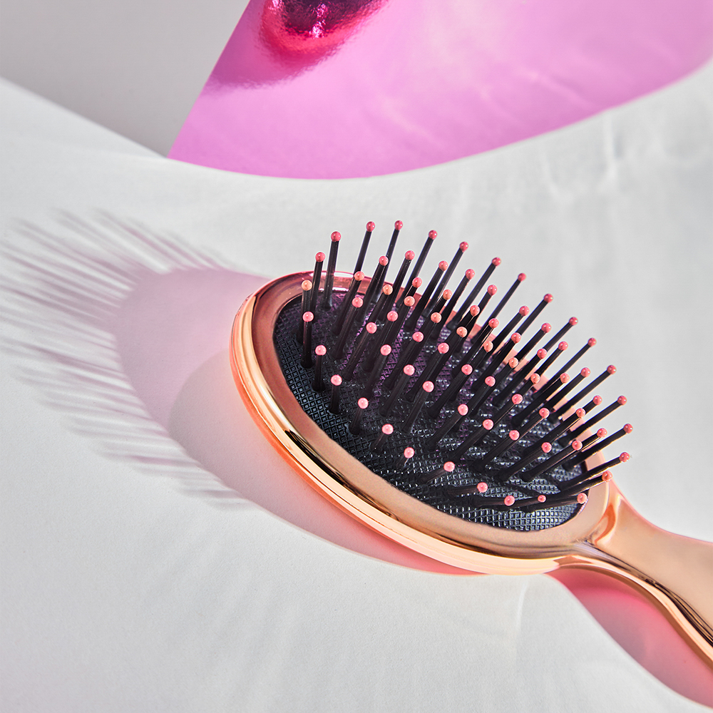 ЮНИLOOK Расческа массажная Глянец, пластик, 13,8х5,6см, розовое золото, арт.№ 319-181