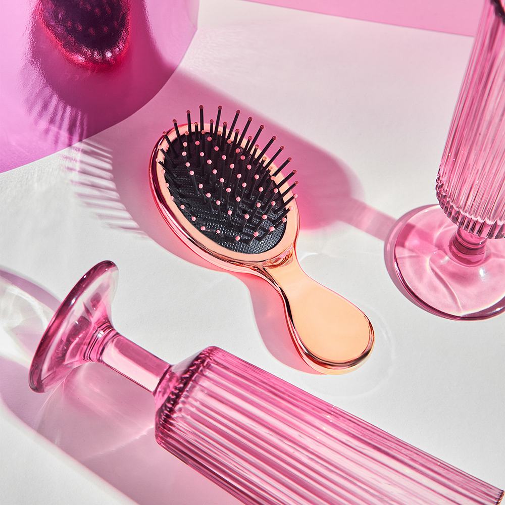 ЮНИLOOK Расческа массажная Глянец, пластик, 13,8х5,6см, розовое золото, арт.№ 319-181