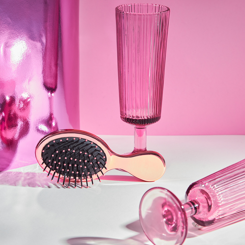 ЮНИLOOK Расческа массажная Глянец, пластик, 13,8х5,6см, розовое золото, арт.№ 319-181