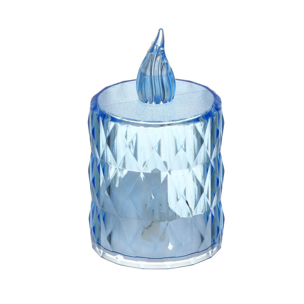 Светильник декор. в виде свечи с LED-подсветкой, 1 режим, полистирол, 3,6х6,5 см, 3хAG10,4цв.,арт.2, арт.№ 695-187