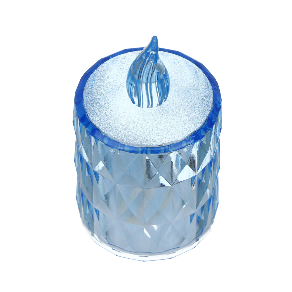 Светильник декор. в виде свечи с LED-подсветкой, 1 режим, полистирол, 3,6х6,5 см, 3хAG10,4цв.,арт.2, арт.№ 695-187