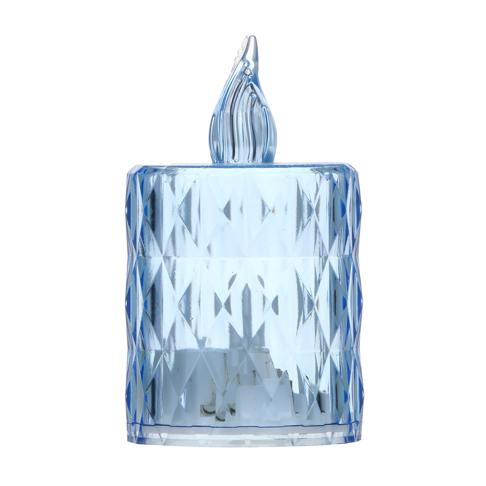 Светильник декор. в виде свечи с LED-подсветкой, 1 режим, полистирол, 3,6х6,5 см, 3хAG10,4цв.,арт.2, арт.№ 695-187