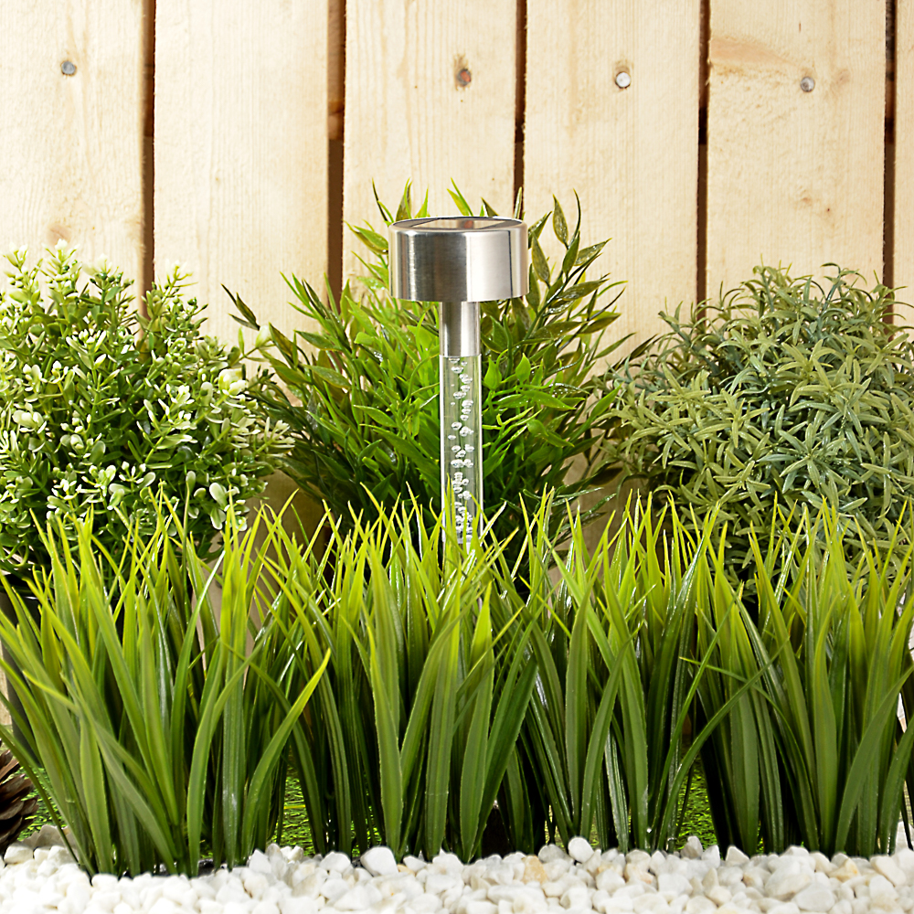 INBLOOM Фонарь садовый на солнечной батарее, 5,5x29см, 1LED, мульти, пластик, акрил, нерж.сталь, арт.№ 185-036