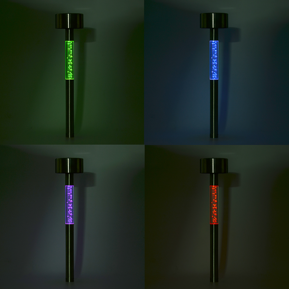 INBLOOM Фонарь садовый на солнечной батарее, 5,5x29см, 1LED, мульти, пластик, акрил, нерж.сталь, арт.№ 185-036