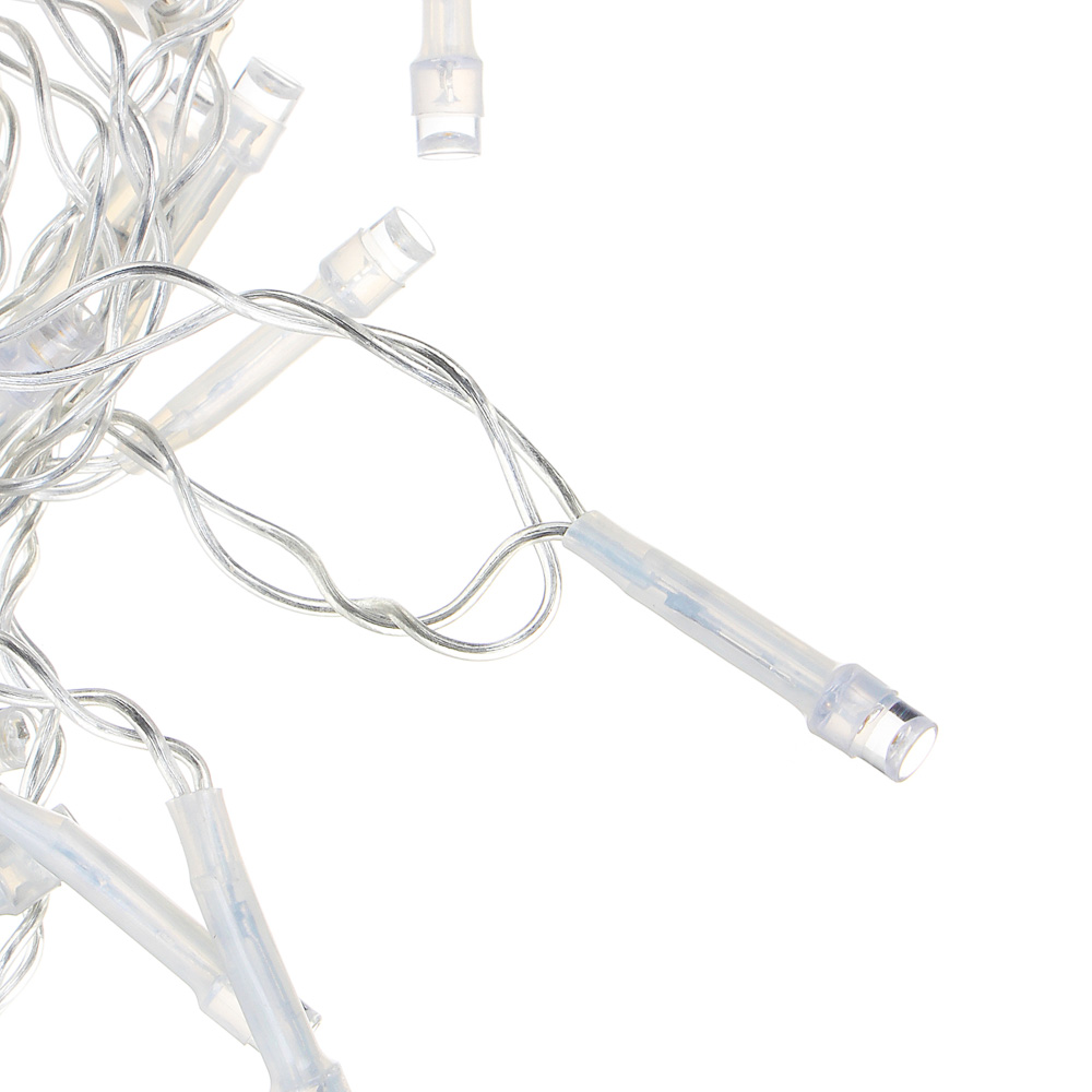 Гирлянда вьюн 14 м СНОУ БУМ, 180 LED ламп, постоянное свечение шампань, ПВХ прозрачный, 220В, 50Гц, арт.№ 384-065