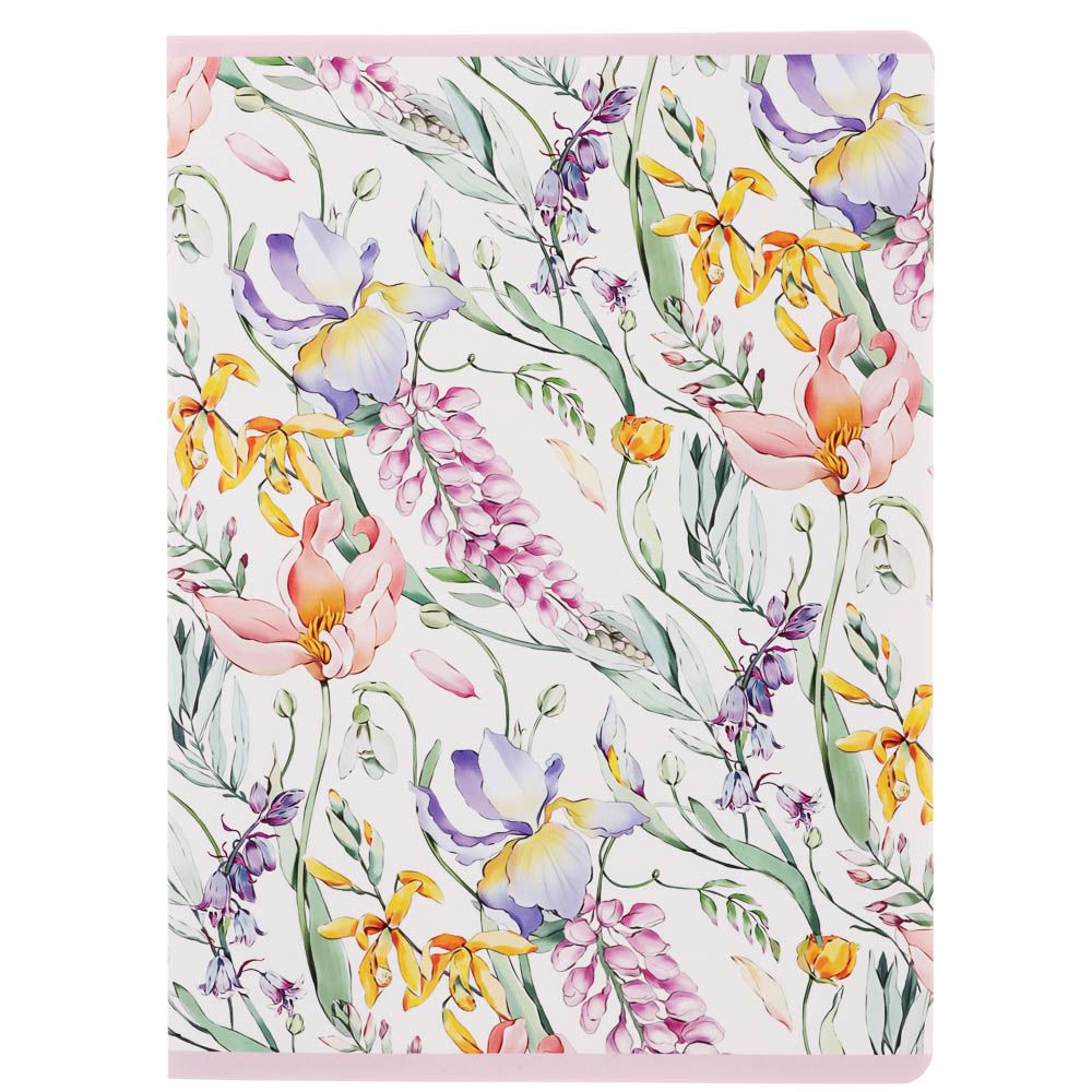 Тетрадь 48 л. "Botanica" А4, в клетку, на скобе, скругленные углы, в ассортим., арт.№ 578-176