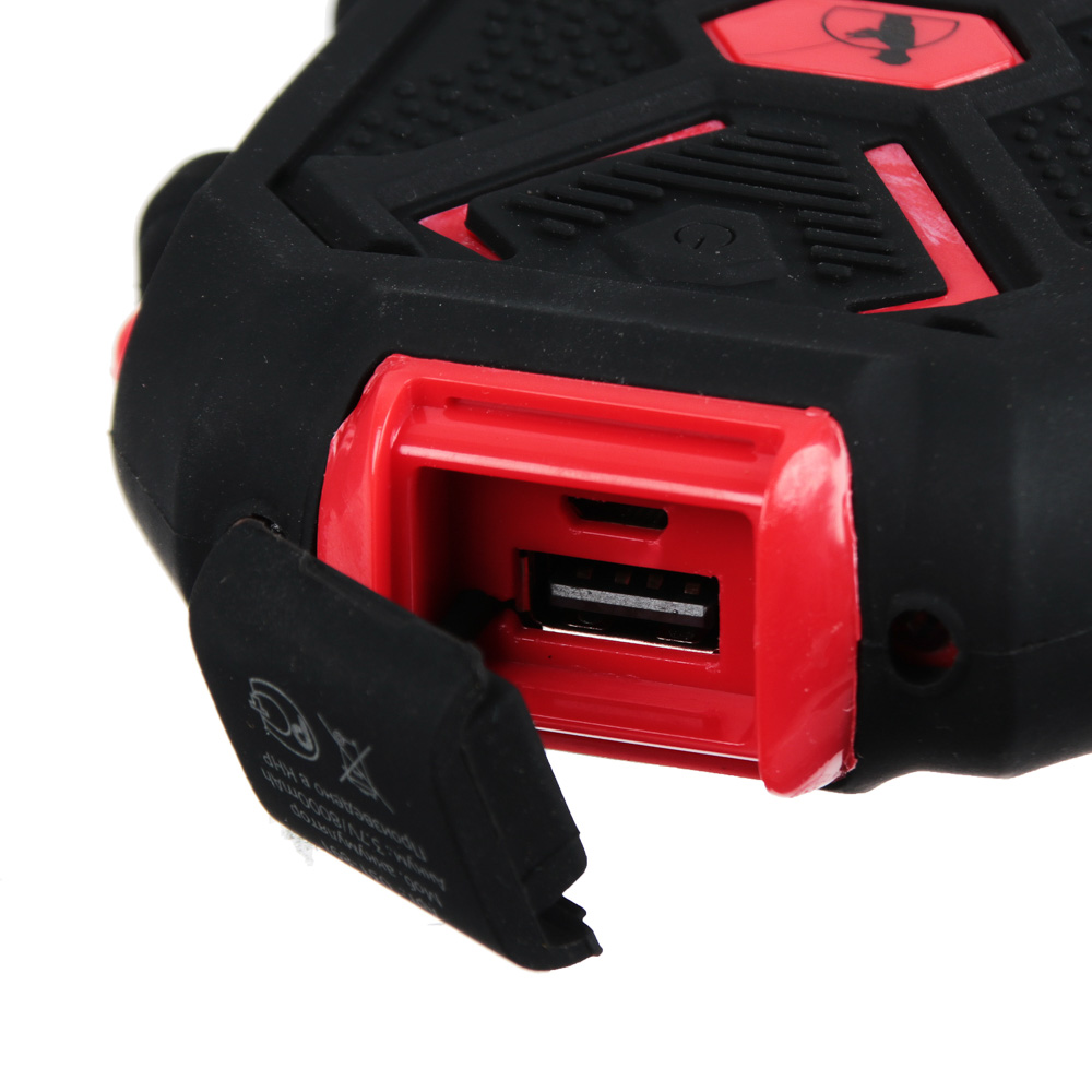 FORZA Аккумулятор мобильный 8000мАч, прорезин.,с пылевлагозащ. IP67, 2А, 1USB, фонарь,пластик, арт.№ 031-891