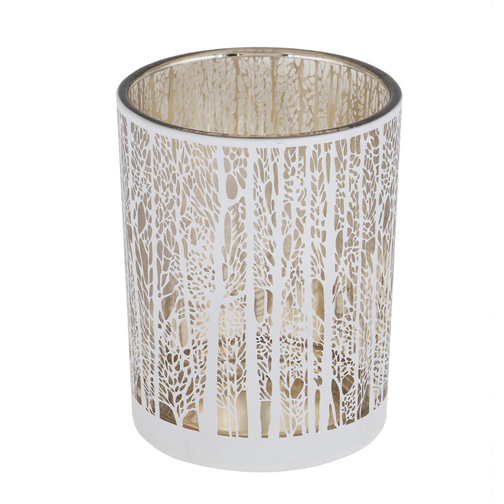 BY COLLECTION White Line Подсвечник, 10х12,5см, стекло, арт.№ 820-865