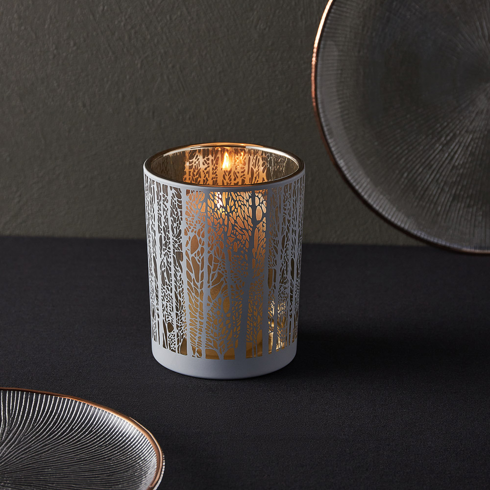 BY COLLECTION White Line Подсвечник, 10х12,5см, стекло, арт.№ 820-865