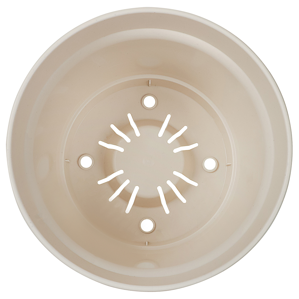 Горшок Mint 0,7л d12см, h9см c поддоном светло-бежевый, арт.№ 164-183