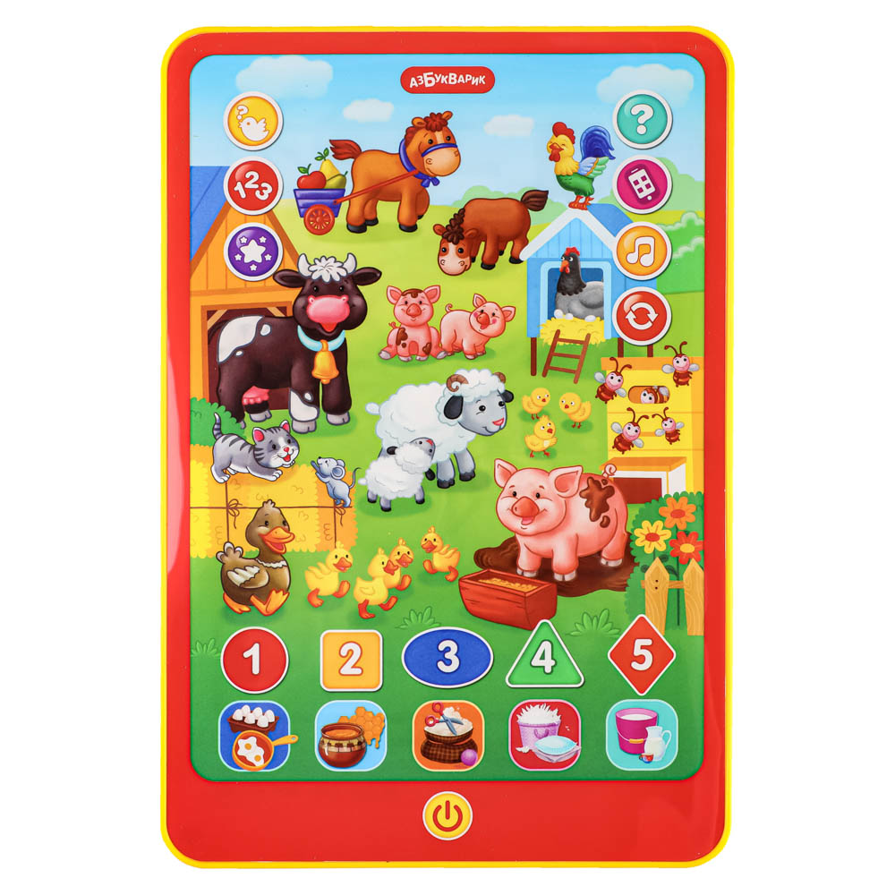 АЗБУКВАРИК Планшет Азбука загадок, 13,5х20х1,6см, пластик, 3xААА, 5 дизайнов, арт.№ 272-836