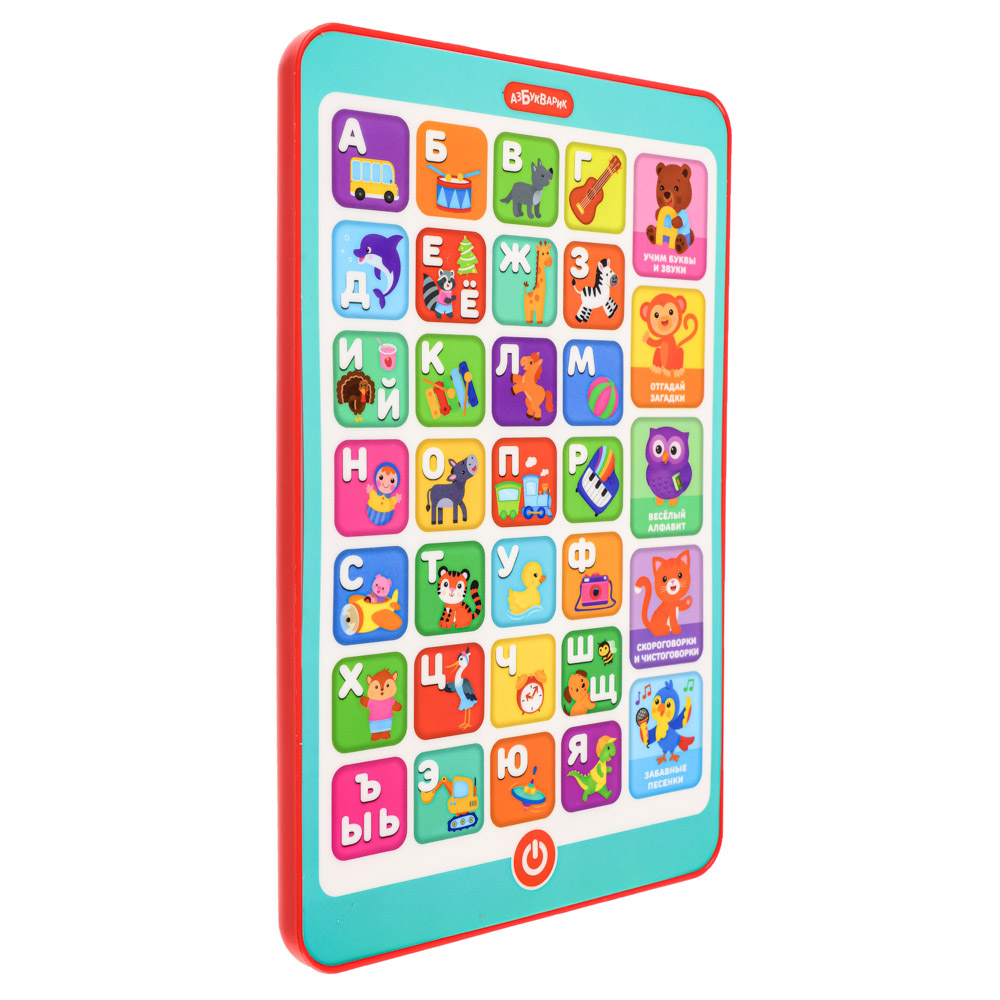 АЗБУКВАРИК Планшет Азбука загадок, 13,5х20х1,6см, пластик, 3xААА, 5 дизайнов, арт.№ 272-836
