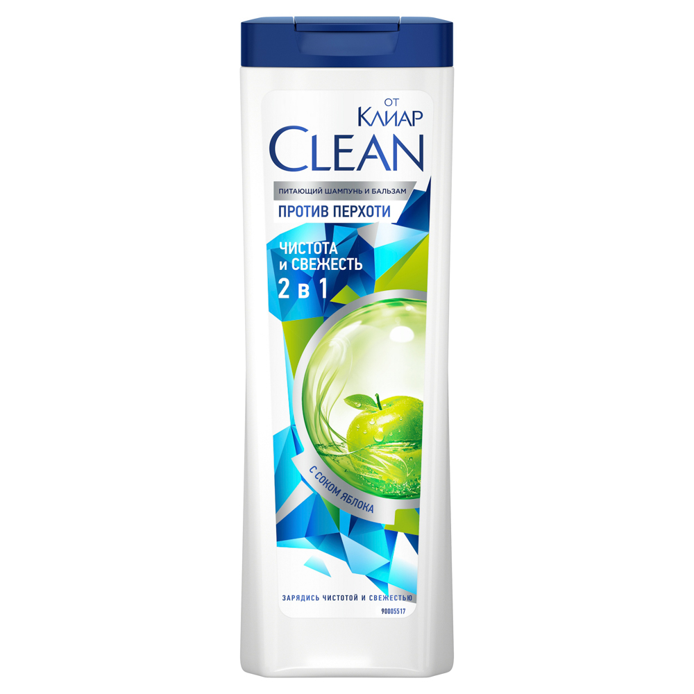 Шампунь и бальзам-ополаскиватель Сlean от Клиар, Чистота и свежесть, 365мл, арт.№ 974-099