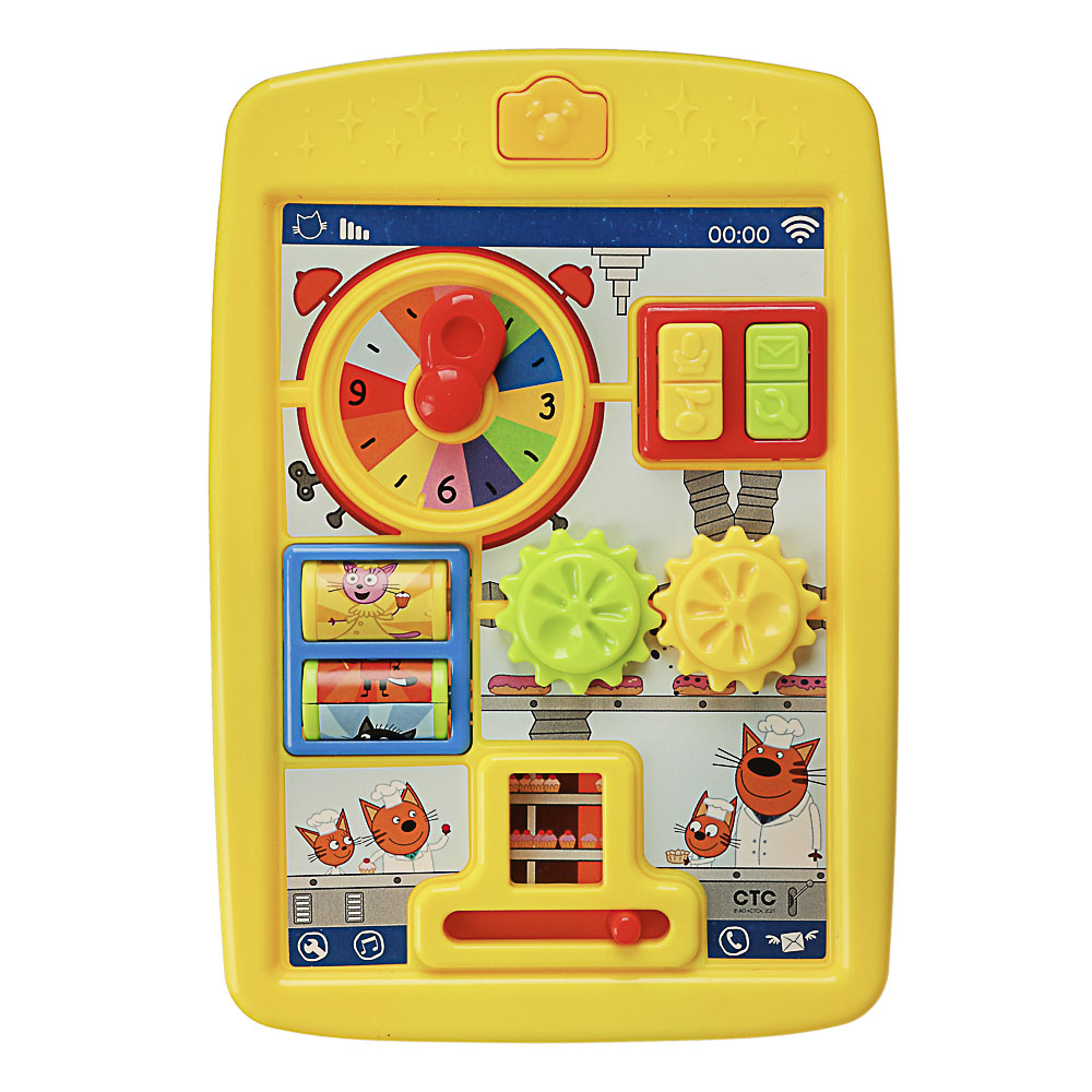 ИГРОЛЕНД Игрушка музыкальная Бизиборд "Три кота", звук, 2ААА, ABS, 12,5х19х2,5см, арт.№ 272-657