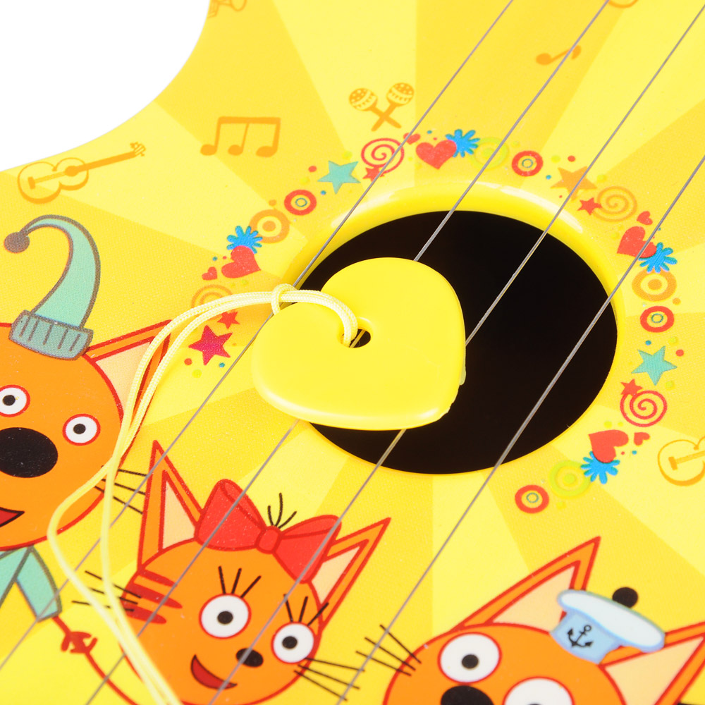 ИГРОЛЕНД Игрушка музыкальная гитара "Три кота", ABS, нейлон,43х14,5х3,7см, арт.№ 889-064